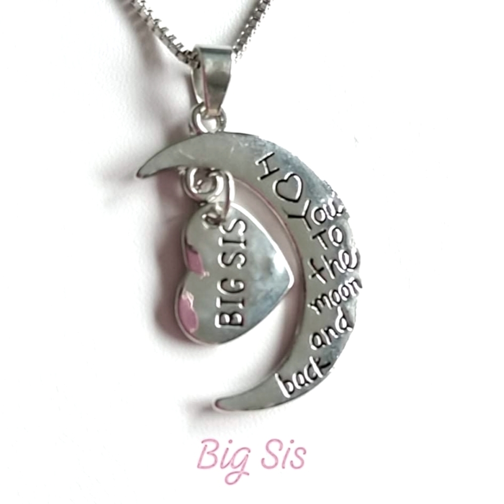 "To The Moon And Back" Sister Necklaces - Picture 3 of 4